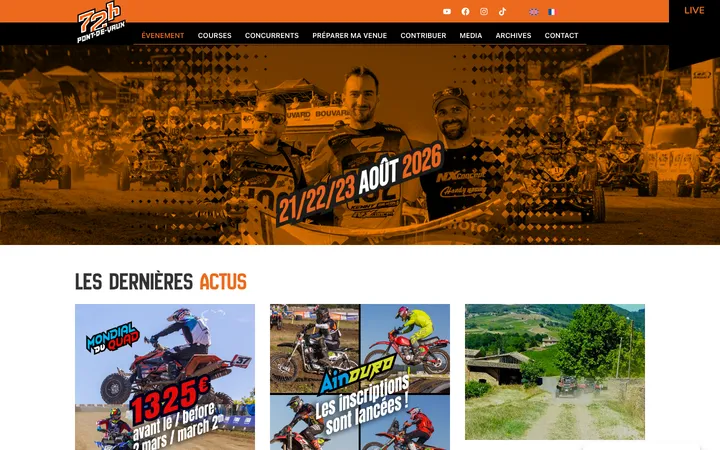 Capture du site 72 Heures de Pont-de-Vaux