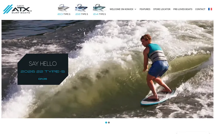 Capture du site ATX Surf Boats Europe