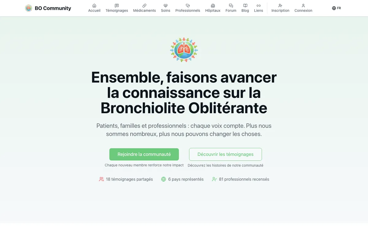 Capture du site BO Community