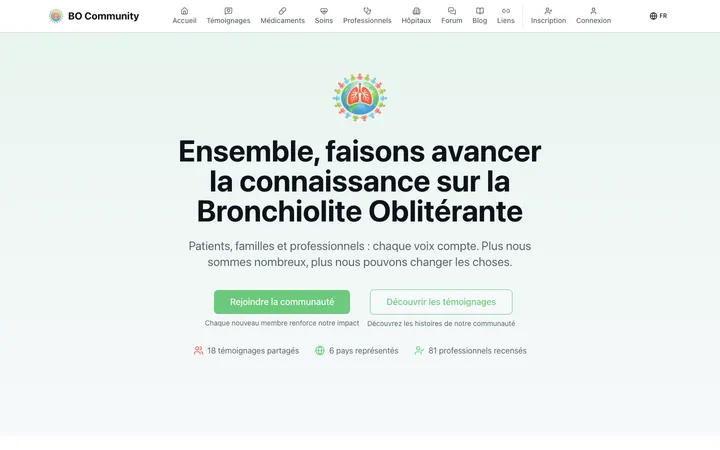 Capture du site BO Community
