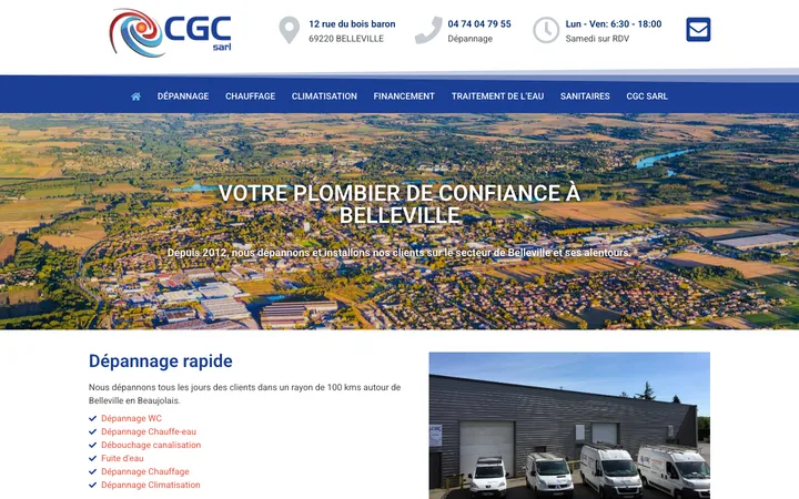 Capture du site CGC Sarl