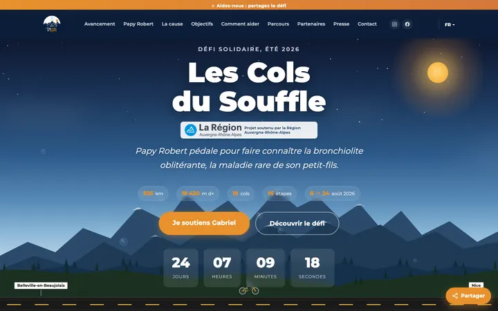 Capture du site Les Cols du Souffle