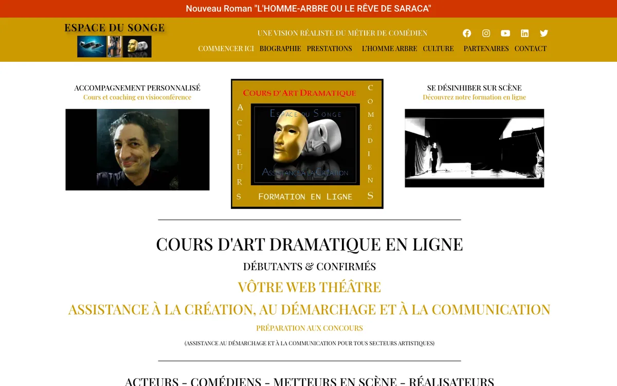 Capture du site Espace du Songe