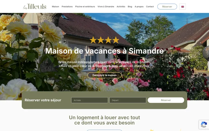 Capture du site Les Tilleuls Simandre