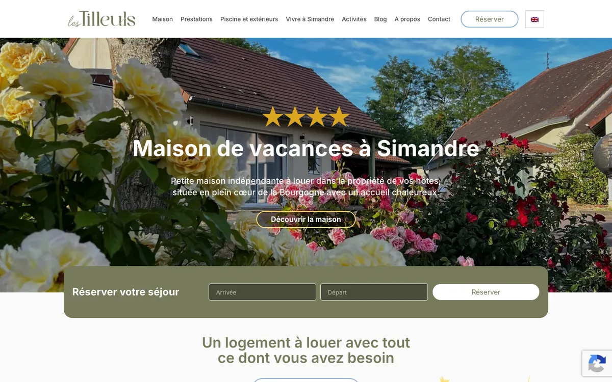 Capture du site Les Tilleuls Simandre