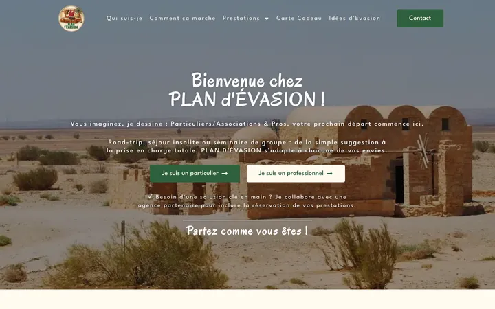Capture du site Plan d'Évasion