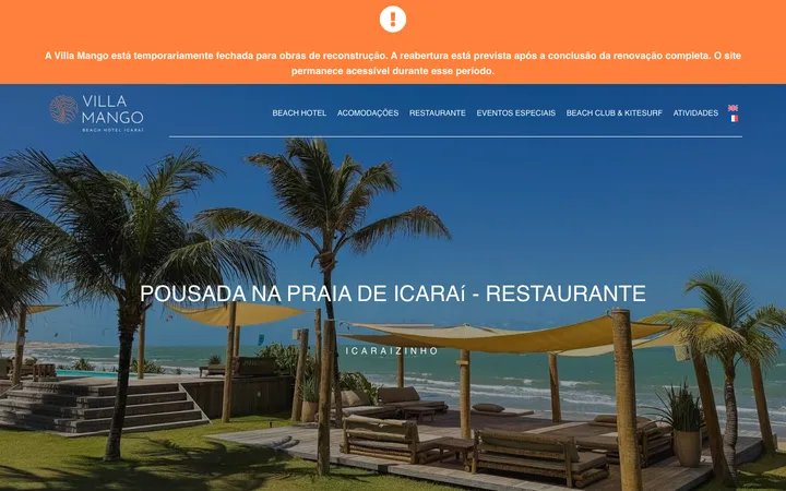 Capture du site Villa Mango Icaraí