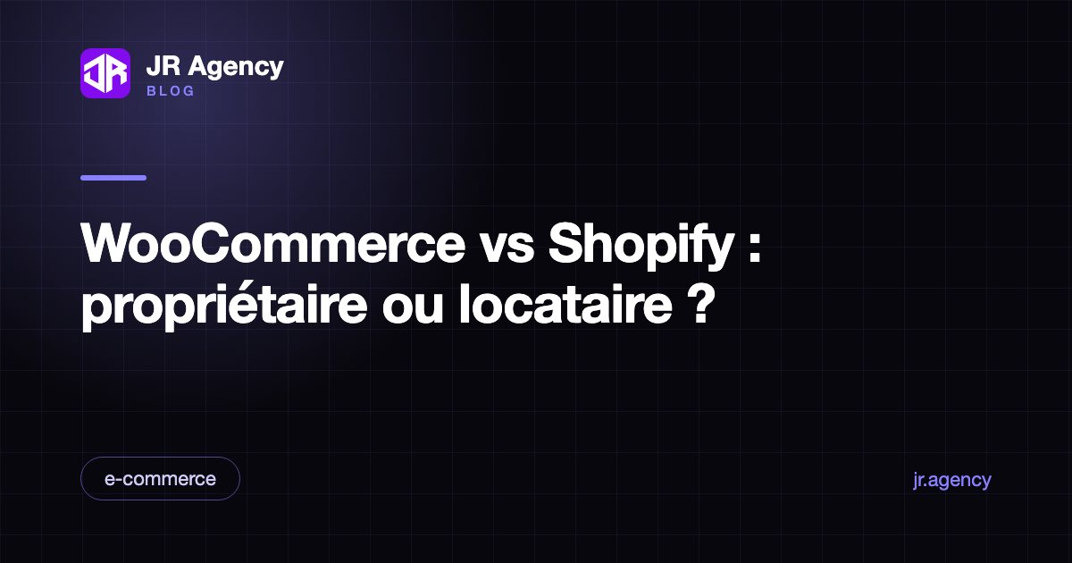 Balance comparant WooCommerce et Shopify, symbole du choix entre propriété et location de sa boutique en ligne